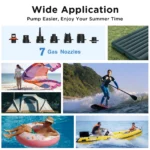 Airbank Stand Up Paddle SUP Pump Rechargeable 20PSI Inflatable PVC Boat Kayak Accessories for Surfing Kite Mattress Tent - Image 6