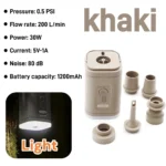 Mini Portable Air Pump，Rechargeable Battery Cordless Sup Mattress Pump,Wireless Electric Compressor Inflator Acuum Pvc Boat Pum - Image 11