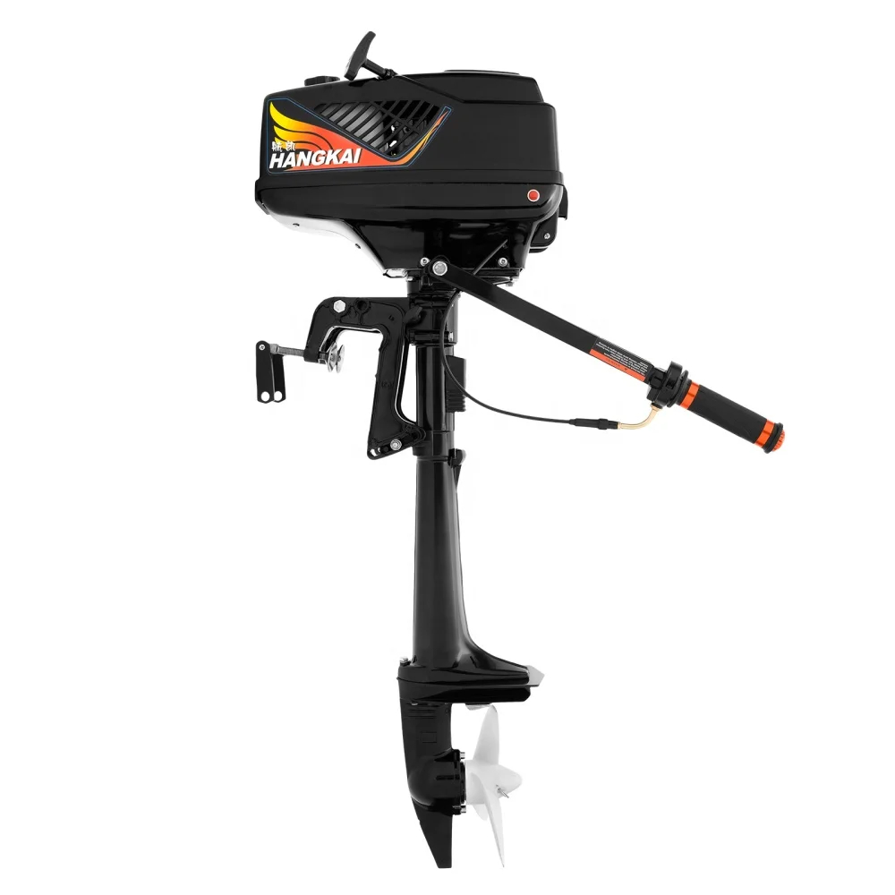a (1) Hangkai 3.6HP 2-Stroke Outboard Motor – Portable Gas-Powered Boat Engine for Inflatable Boats, Dinghies & Fishing Boats - Image 1