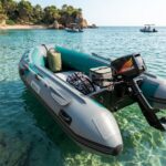 3.3M Inflatable Boat with Aluminum Floor – 4-5 Person Rigids Inflatable Fishing & Sport Tender Boat, High-Pressure Motorboat with Motor Mount & Oars