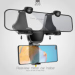 Car Phone Holder Rearview Mirror Phone Holder Mount Bracket Universal Fit - Image 3